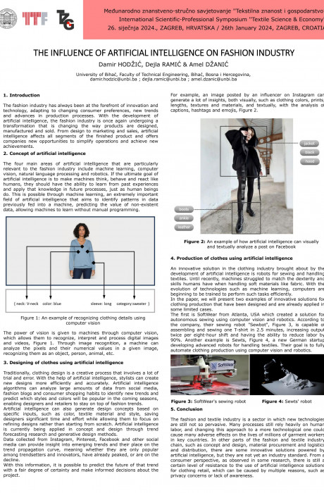 Hodzic_Ramic_Dzanic_THE INFLUENCE OF ARTIFICIAL INTELLIGENCE ON FASHION INDUSTRY_TZG2024_poster_page-0001