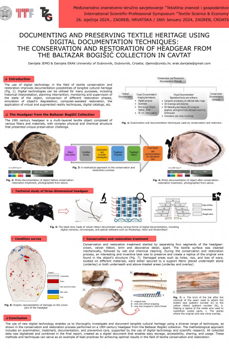 Jemo_Erak_DOCUMENTING AND PRESERVING TEXTILE HERITAGE USING DIGITAL DOCUMENTATION TECHNIQUES THE CONSERVATION AND RESTORATION OF HEADGEAR_TZG2024_poster_page-0001 (1)