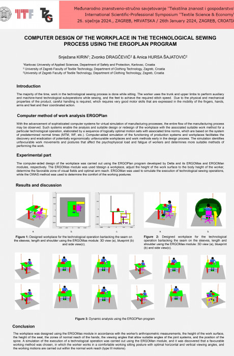 Kirin_Dragcevic_Hursa Sajatovic_COMPUTER DESIGN OF THE WORKPLACE IN THE TECHNOLOGICAL SEWING PROCESS USING THE ERGOPLAN PROGRAM_TZG2024_poster_page-0001
