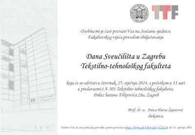 Dan Sveučilišta u Zagrebu Tekstilno-tehnološkog fakulteta