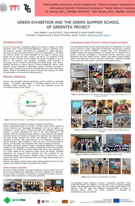 Tarbuk_Sutlovic_Dekanic_Flincec Grgac_GREEN EXHIBITION AND THE GREEN SUMMER SCHOOL OF GREENTEX PROJECT_TZG2024_poster_page-0001001