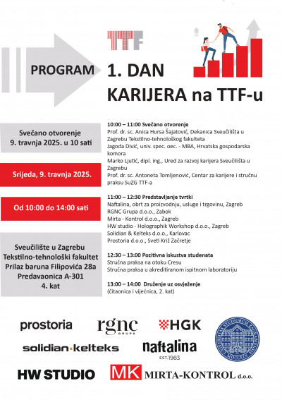 Program prvoga Dana karijera na Sveučilištu u Zagrebu Tekstilno-tehnološkom fakultetu