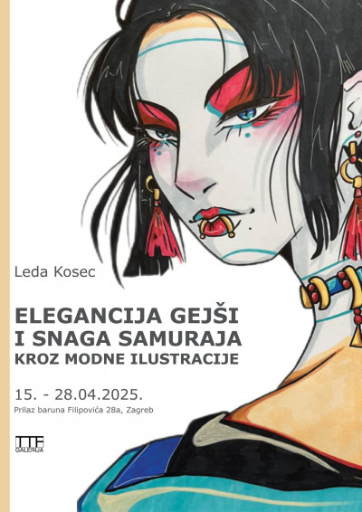 Izložba „ELEGANCIJA GEJŠI I SNAGA SAMURAJA KROZ MODNE ILUSTRACIJE“ u TTF Galeriji