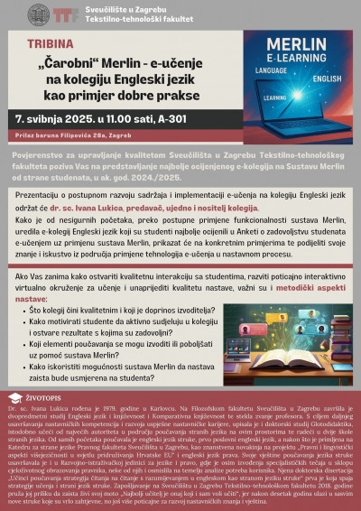 „Čarobni“ Merlin – e-učenje na kolegiju Engleski jezik kao primjer dobre prakse