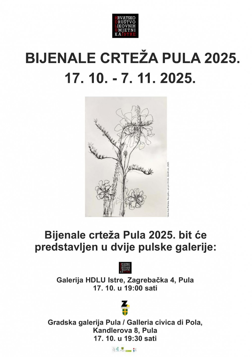 Prof. art. Paulina Jazvić izlaže na Bijenalu crteža Pula 2025.